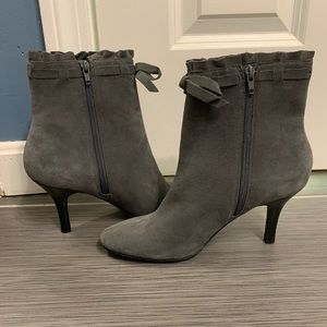 Connie Grey Suede Booties - Size 8.5